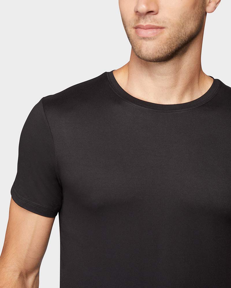 32 Degrees Mens Cool Quick Dry Active Basic Crew T-Shirt, Black, X-Large - Image 3